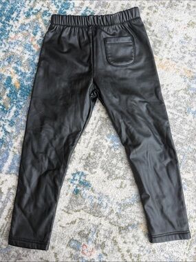 Zara toddler girls’ Black Faux Leather pants 3T